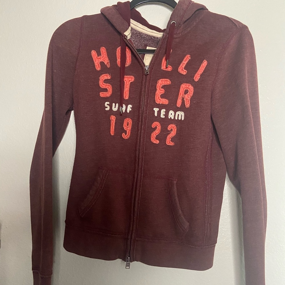 Burgundy Hollister Hoodie